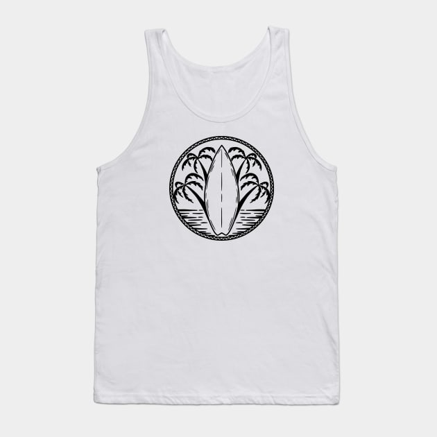 Surf Circle Tank Top by SommersethArt